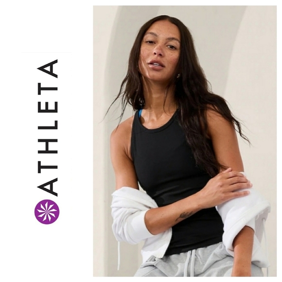 Athleta Signature Ribbed Tank Top - M - Picture 1 of 8